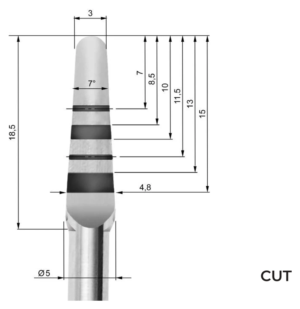 CUT - disegno tecnico con quote dimensionali