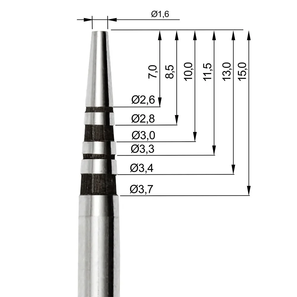 Osteotomo 160 — disegno tecnico con quote