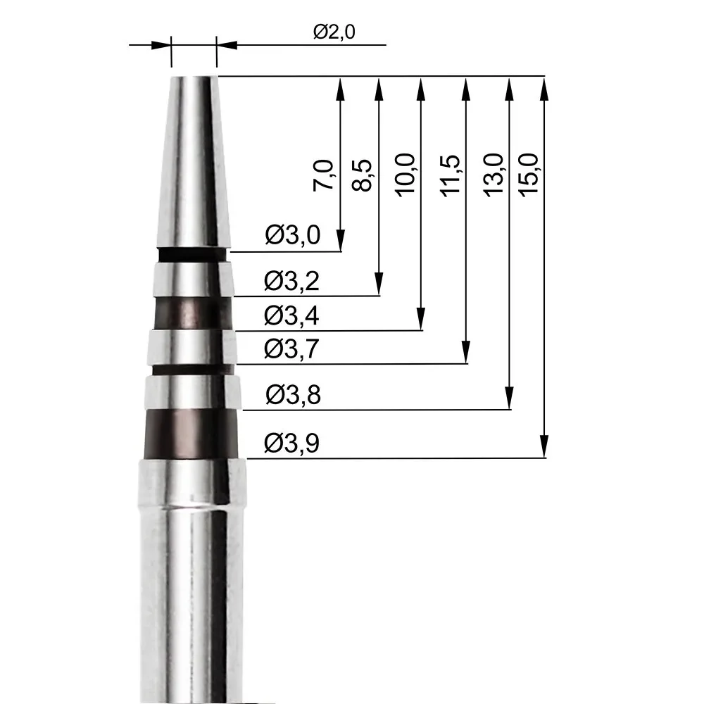 Osteotomo 200 — disegno tecnico con quote