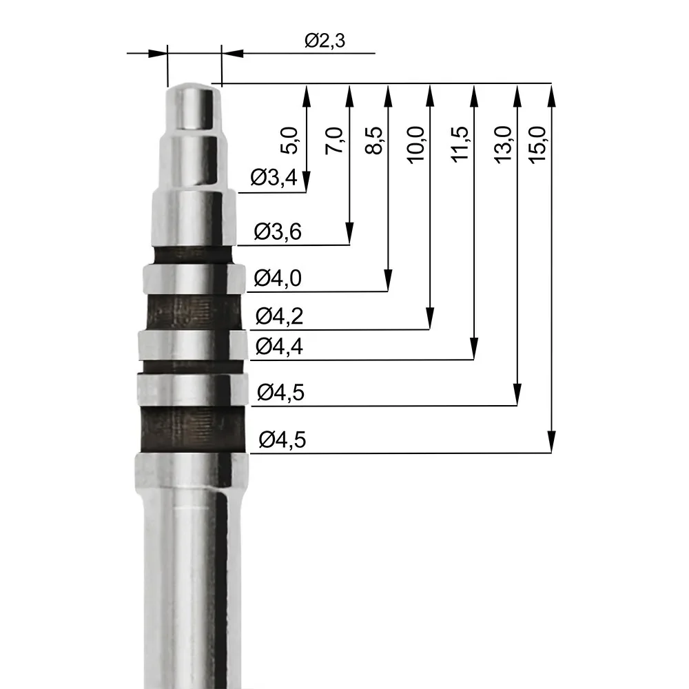 Osteotomo 230 — disegno tecnico con quote